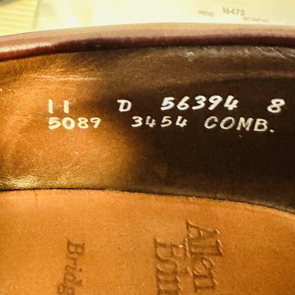 Allen Edmonds Shoes Mens 11 Burgundy Bridgeton Wingtip Kiltie Tassel Loafers - Picture 10 of 11